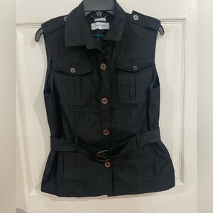 Calvin Klein Black Buttoned Vest